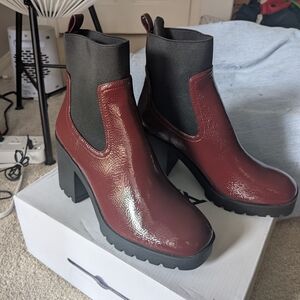 Stylish Burgundy Ankle Boots